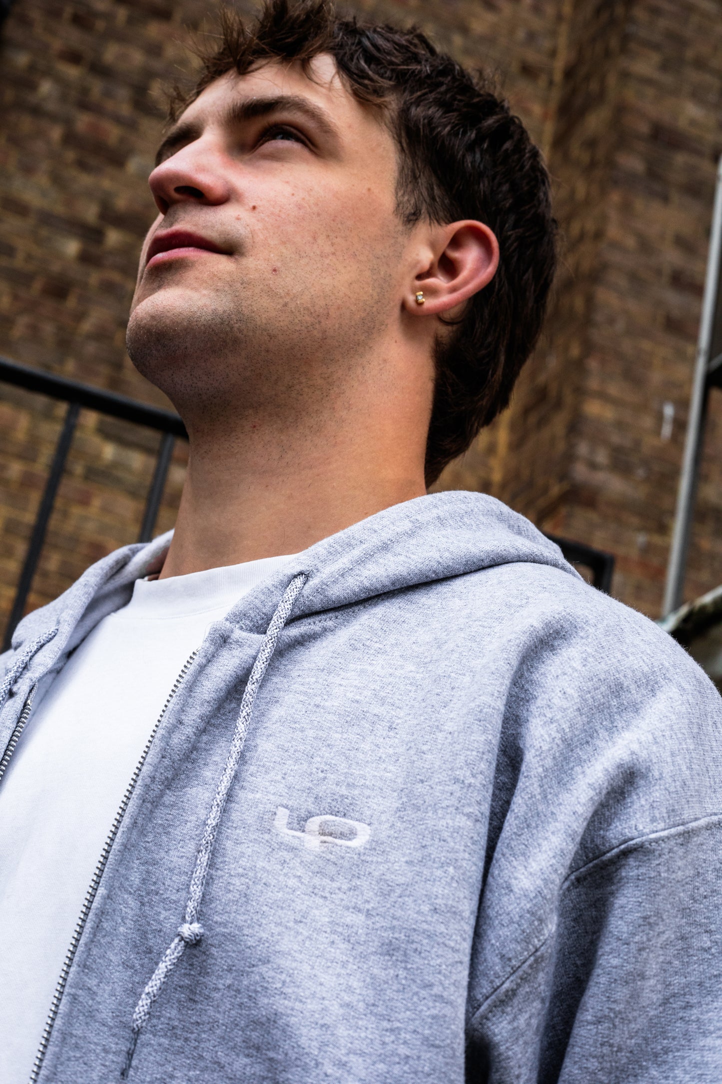 LP Logo Zip Up Hoodie (Grey)